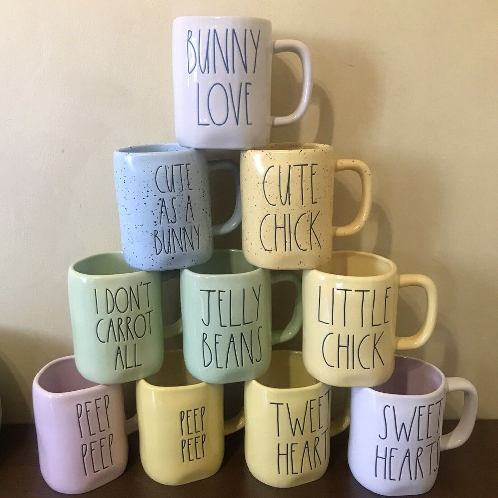 Rae Dunn Easter Mugs (Choose), Rae Dunn Speckled Mug, Cute Chick, Rae Dunn Heart